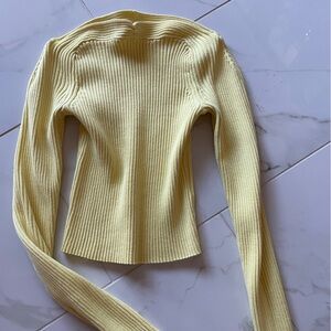 Ribbed Yellow Sweater